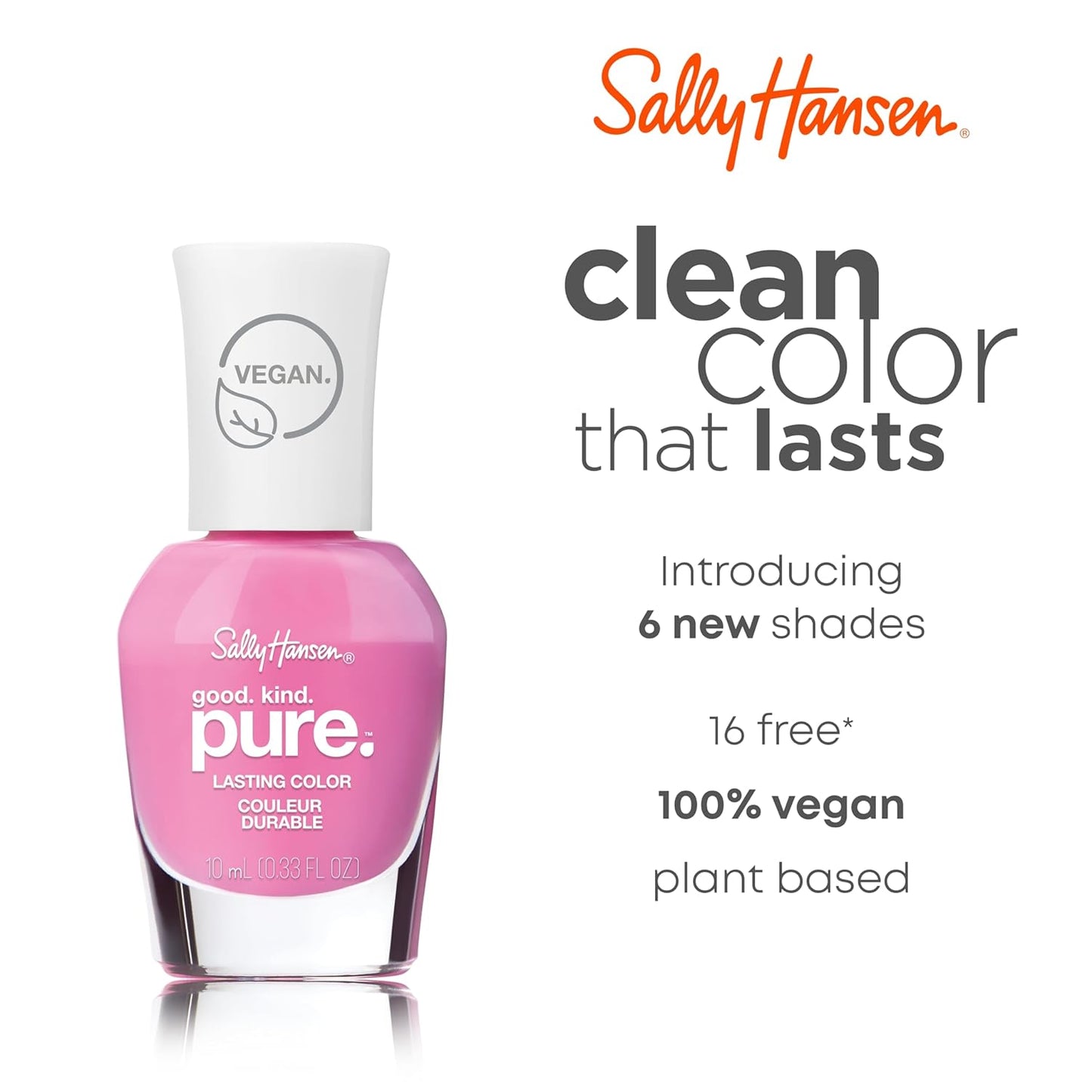 Sally Hansen Good.Kind.Pure - Nail Polish 289 Peony For Your Thoughts 0.33 fl oz