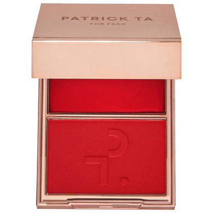 PATRICK TA - Take Crème & Powder Blush Duo - She Left Me On Red - warm vivid red