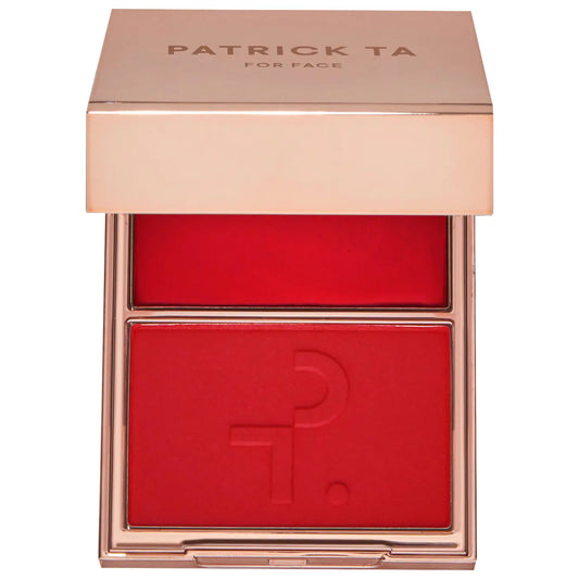 PATRICK TA - Take Crème & Powder Blush Duo - She Left Me On Red - warm vivid red